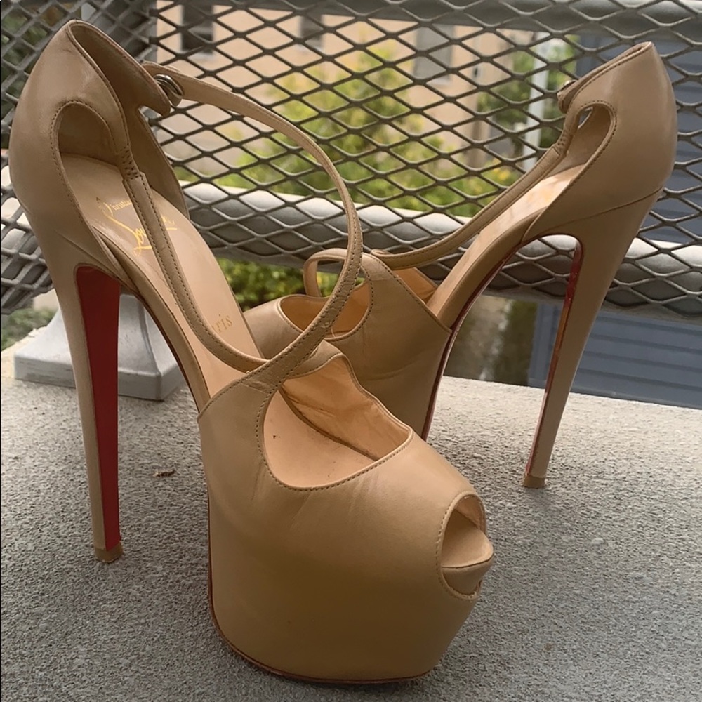 Christian louboutin sky high platform heels